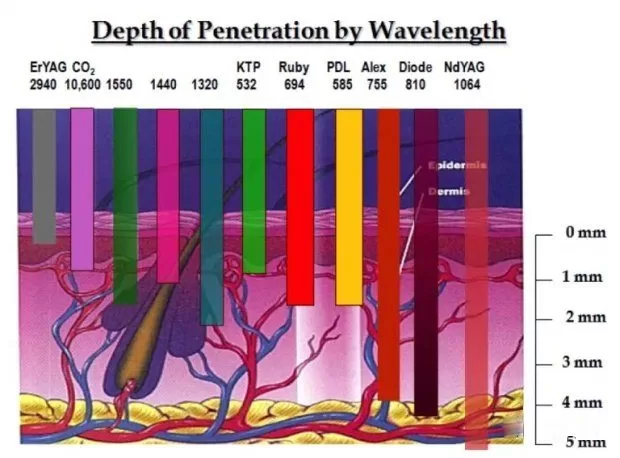 Depth of Penetration by Wavelength