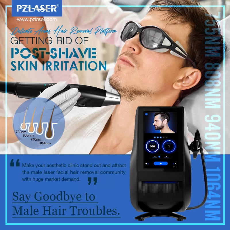 laser hair removal machine for males' chin hair removal