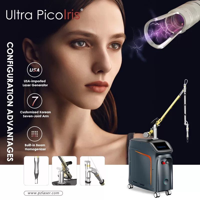 Pico Laser System: PicoIris®: Ideal for pigmentation, tattoos, pores, and tone improvement.