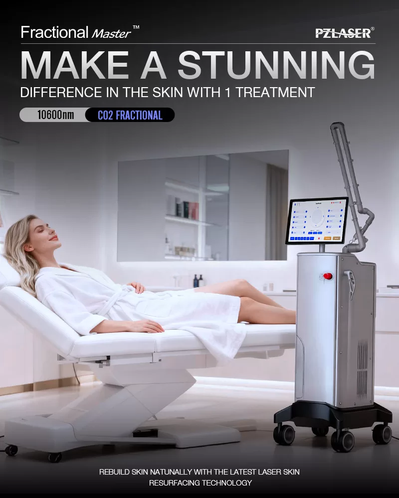 PZLASER’s CO₂ fractional laser offers excellent ablation and coagulation control.