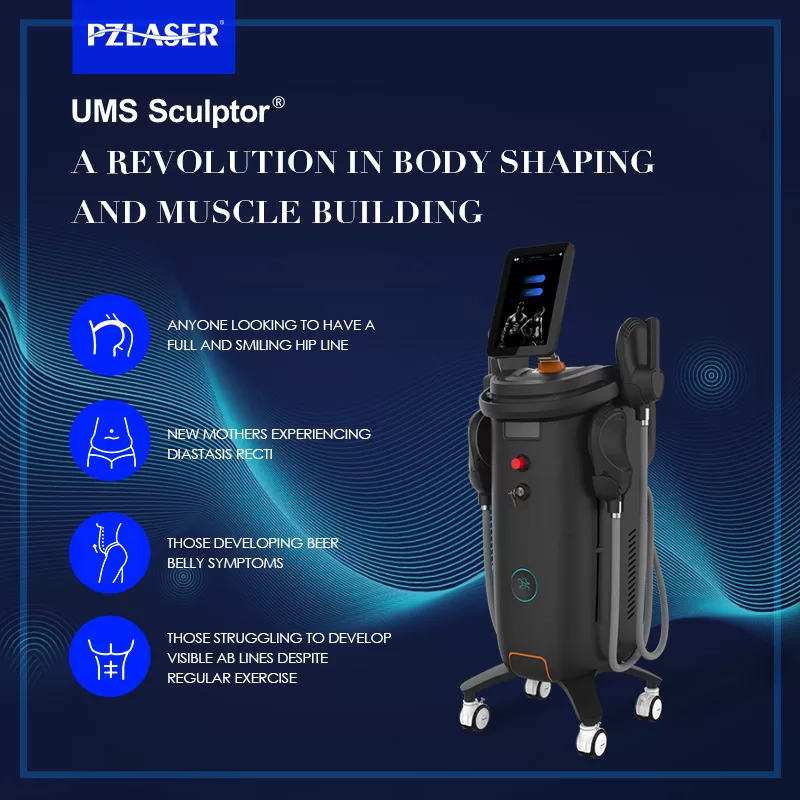 Devices that build muscle while burning fat are essential for any medspa looking to attract a male demographic and fitness enthusiasts.